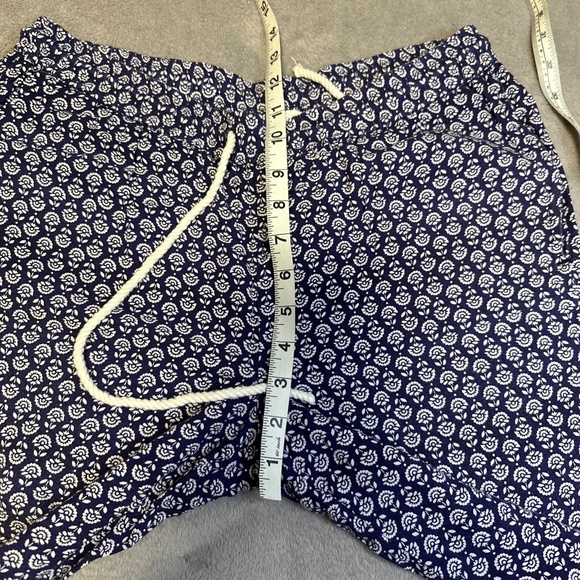 Roxy Sweet Sea Beach Pant Indigo Border Print Small Boho Floral Harem Small - Picture 8 of 10